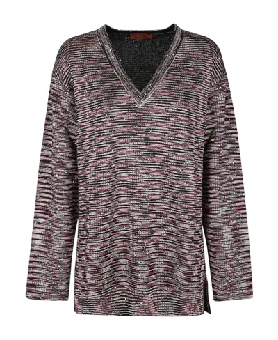 Missoni V-neck Sweater In Multi