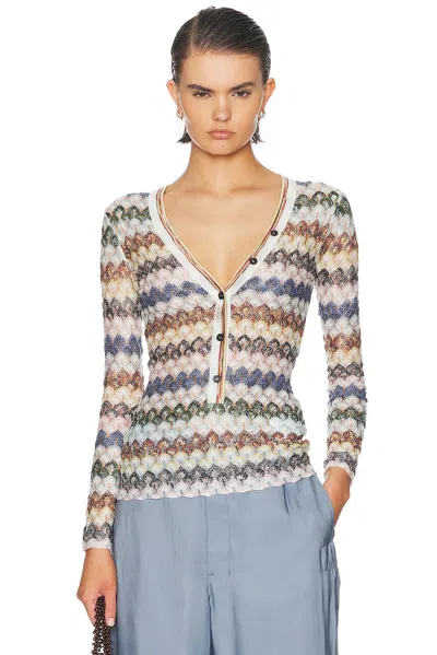 Missoni V-neck Sweater In Multi Light