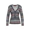 Missoni Multidark Version V Neck Sweater In Multicolor