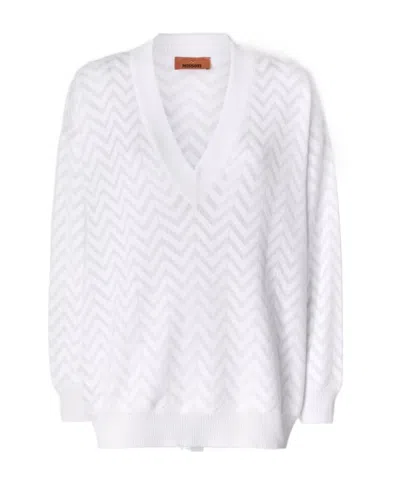 Missoni V-neck Sweater In Gray