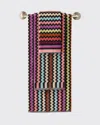 Missoni Warner Bath Towel In Pink Pattern