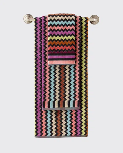 Missoni Warner Bath Towel In Pink Pattern