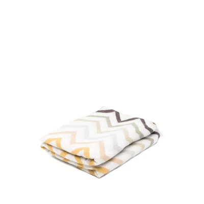 Missoni Watamu Chevron Fringed Throw In White