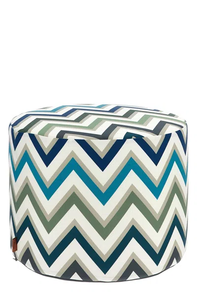 Missoni 'watamu' Outdoor Cylindrical Pouf In Multi