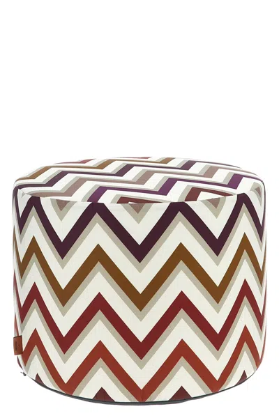 Missoni 'watamu' Outdoor Cylindrical Pouf In Multi
