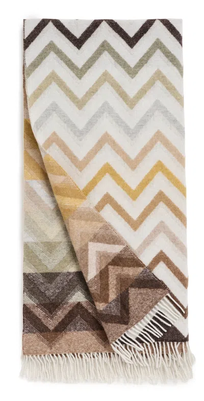Missoni Watamu Throw Blanket Beige Multicolor