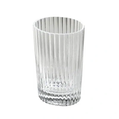Missoni Water Glasses Nastri Set Of 6  Blue 9.8 Oz, H 4.75 In In Transparent