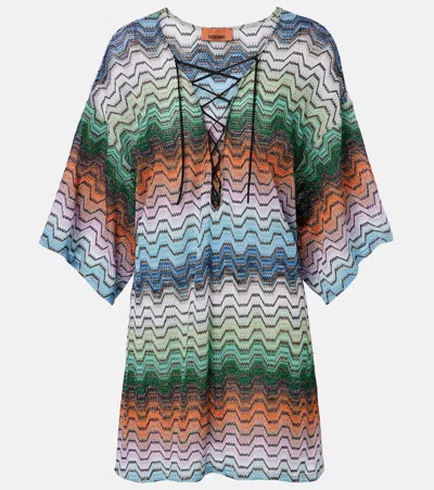 Missoni Wave Lamé Beach Dress In Multi