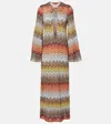 Missoni Mare Striped Metallic Crochet-knit Coverup In Multi
