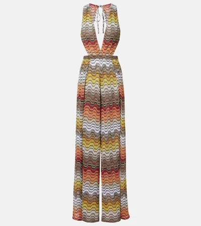 Missoni Wave Lamé Jumpsuit In Multi