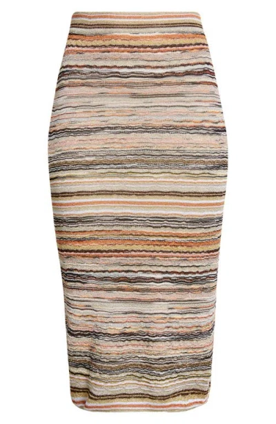 Missoni Straight Skirt In Gold/brown