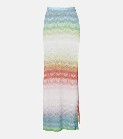 Missoni Wave Lamé Maxi Skirt In Multi