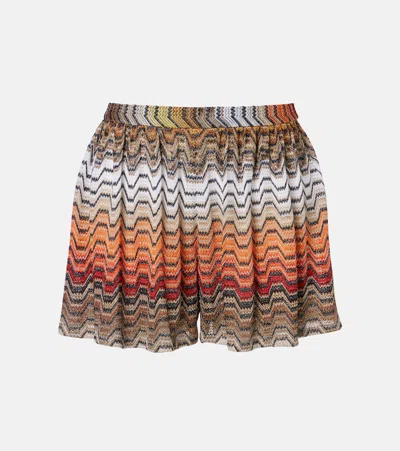 Missoni Wave Lamé Miniskirt In Multi