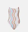 Missoni Wave Lamé Swimsuit In Multicoloured