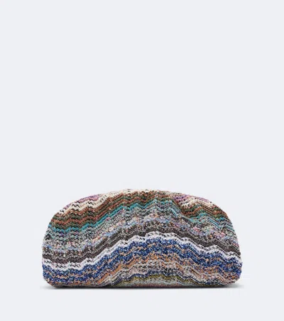 Missoni Wave Large Knitted Clutch In Multicoloured