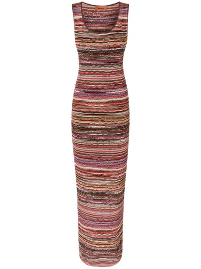 Missoni Wave-motif Maxi Dress In Multicoloured