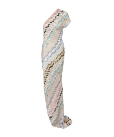 Missoni Wave One-shoulder Maxi Dress In Multi