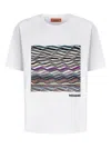 Missoni Wave-pattern Box-applique T-shirt In White