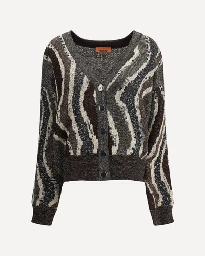 MISSONI WAVE PATTERN BOXY CARDIGAN