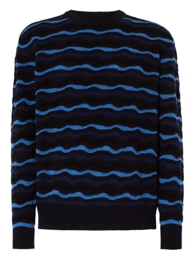 MISSONI WAVE-PATTERN CREW-NECK POLO SHIRT