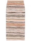 Missoni Women Striped Midi Skirt In Orange