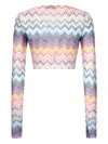 Missoni Wave-pattern Long-sleeve Top In Multi
