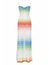 Missoni Wave Pattern Metallic Viscose Dress In Multi