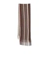 Missoni Fringed Viscose Scarf Zig-zag Texture In Multicolor