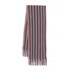 Missoni Wave Motif Wool Blend Scarf In Multicolor