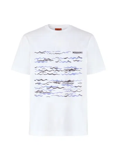 Missoni Wave-print T-shirt In White