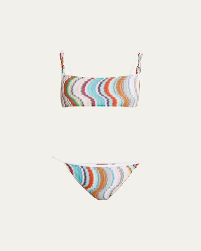 Missoni Wave Two-piece Swimsuit In Multicolor W/white Base