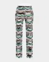 Missoni Wavy Knit Wide-leg Trousers In Green