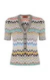 Missoni Wavy Pattern Raschel Top In Multi