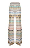 Missoni Wavy Pattern Wide-leg Raschel Pants In Multi