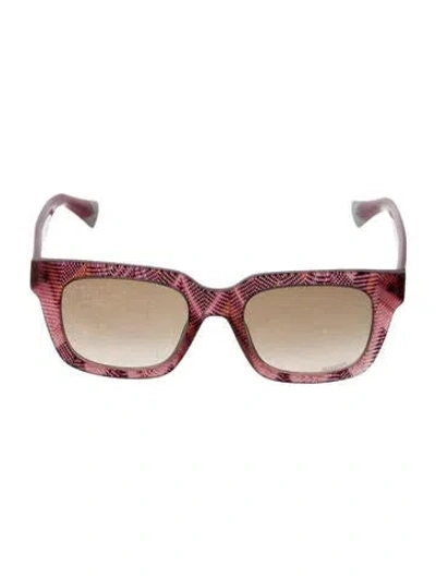 Pre-owned Missoni Wayfarer Gradient Sunglasses In Pink