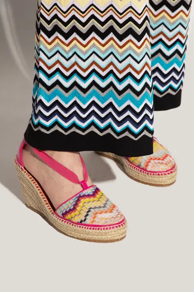 Missoni Wedge Espadrilles In Multicolour