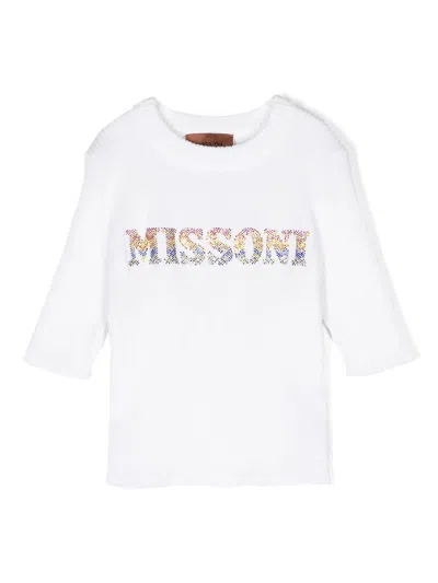 Missoni Kids' Maglia Con Decorazione In White