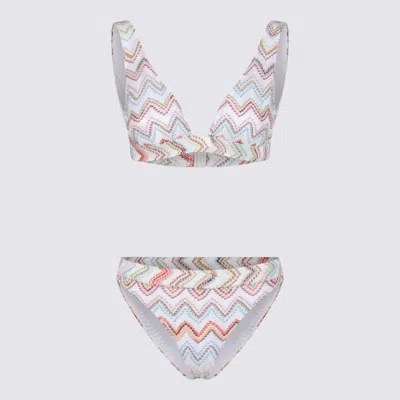 Missoni White And Multicolor Viscose Beachwear