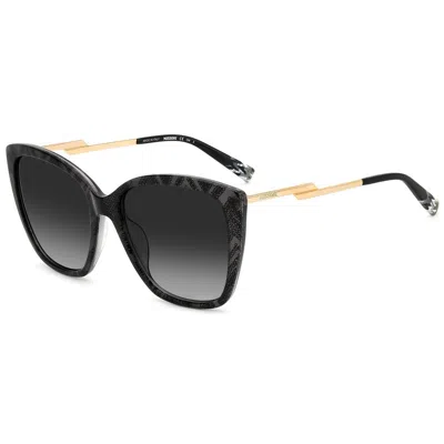 Missoni White Metal Sunglasses In Black