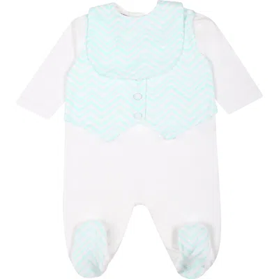 Missoni White Serfor Baby Boy With Chevron Pattern