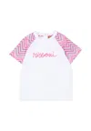 Missoni White T-shirt For Baby Girl With Logo In White