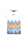 Missoni V-shaped Pattern T-shirt In White