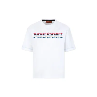 Missoni Kids' White T-shirt For Boy With Logo