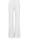 Missoni Zigzag-woven Mesh Flared Trousers In Silber