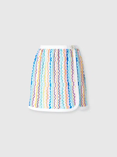 Missoni Wrap Mini Skirt With Zig Zag Pattern