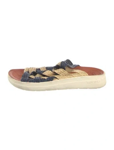 Pre-owned Missoni Wicker Patterned Sandals In Neutrals