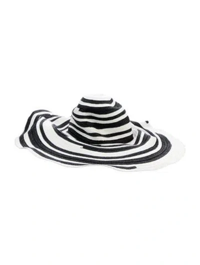Pre-owned Missoni Wide Brimmed Sun Hat In Blue/white