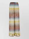 Missoni Wide-leg Embroidered Viscose Blend Pants In Multi