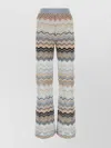 MISSONI WIDE-LEG PANT WITH EMBROIDERED CHEVRON PATTERN