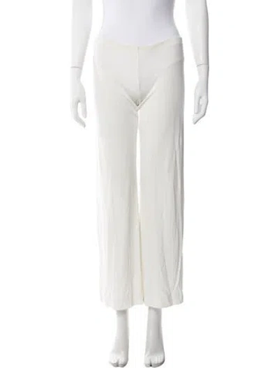 Pre-owned Missoni Wide Leg Pants In White